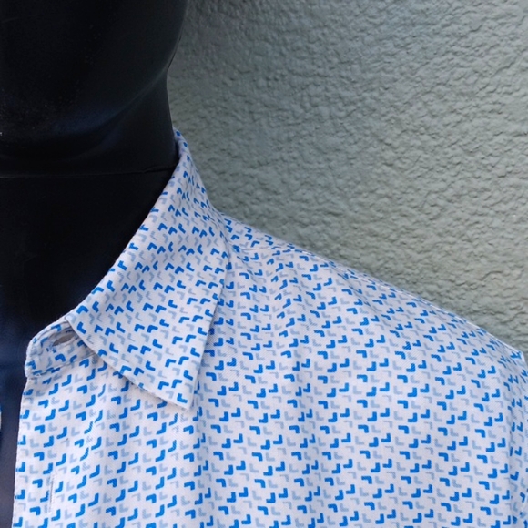 LINEA ROSSO SIGNATURE MEN'S SILK-RAYON BLEND LUX SS SHIRT - Picture 12 of 17